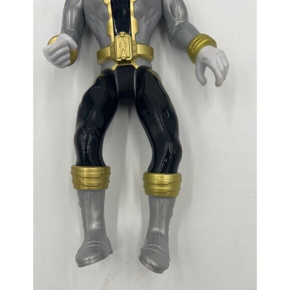 Power Rangers Super Megaforce Action Figure 10" Black & Silver Makes Noise Talks - Picture 4 of 8